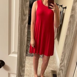 Red Knee Length Dress